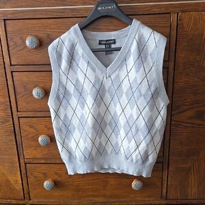 Gray Argyle Sweater Vest